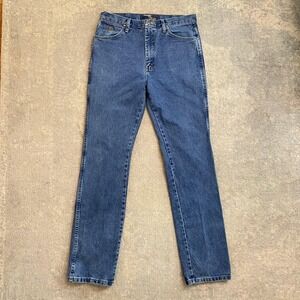Wrangler George Strait Jeans Mens 34x34 Blue Medium Wash Straight Denim Pants